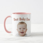 Custom Baby Face Mug – Personalized Baby Photo  マグカップ (左)