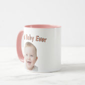 Custom Baby Face Mug – Personalized Baby Photo  マグカップ (正面左)