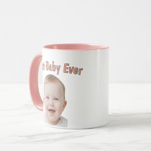 Custom Baby Face Mug – Personalized Baby Photo  マグカップ (正面左)