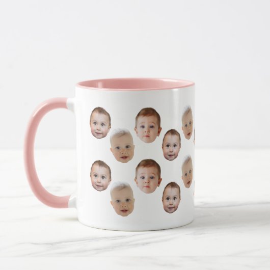 Custom Baby Face personalized photo  マグカップ (左)