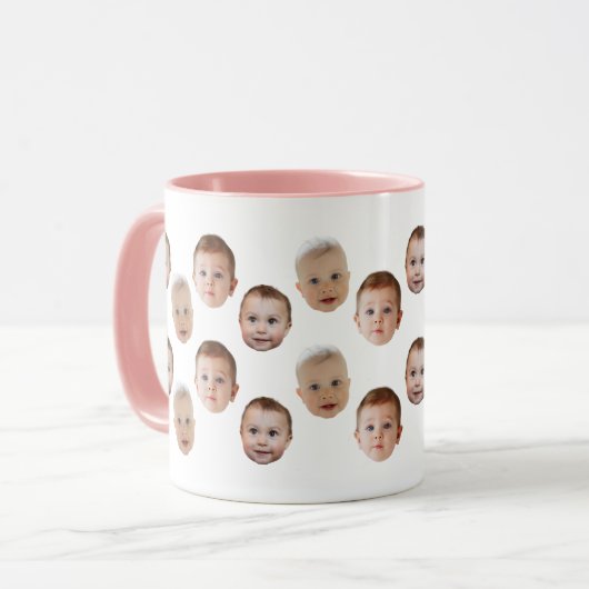 Custom Baby Face personalized photo  マグカップ (正面左)