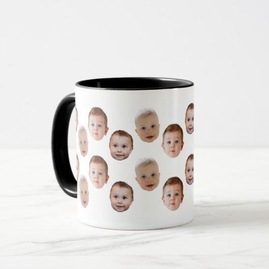 Custom Baby Face personalized photo  マグカップ (正面左)