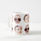 Custom Baby Face  Photo Father's Day Christmas コーヒーマグカップ (正面左)