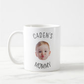 Custom Baby Face Photo Gift for Mom Mommy Mama コーヒーマグカップ (左)