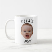 Custom Baby Face Photo Mom Gift コーヒーマグカップ (左)