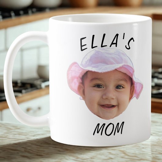 Custom Baby Face Photo Mom Gift コーヒーマグカップ
