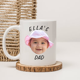 Custom Baby Face Photo New Dad コーヒーマグカップ