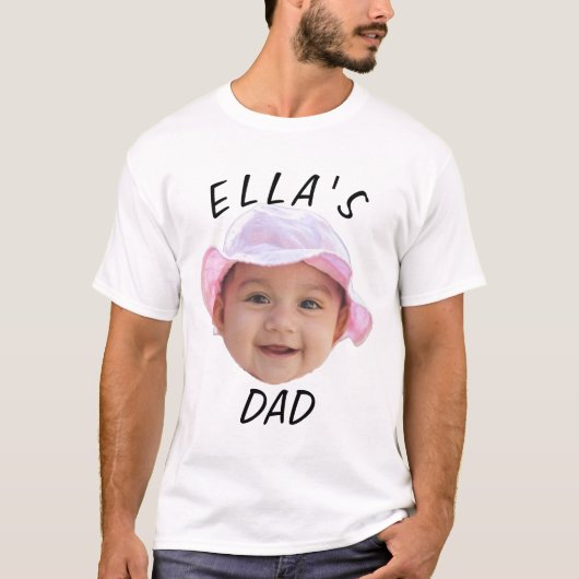 Custom Baby Face Photo New Dad Tシャツ (正面)