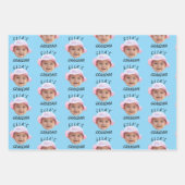 Custom Baby Face Photo Text Grandma ラッピングペーパーシート (正面2)