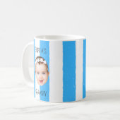 Custom Baby Face Stripe Baby Face New Parent Gift コーヒーマグカップ (正面左)