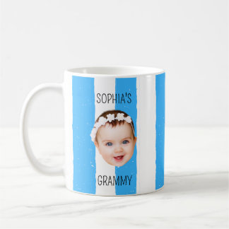 Custom Baby Face Stripe Baby Face New Parent Gift コーヒーマグカップ