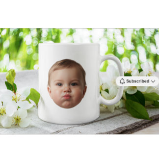 Custom Baby & Family Photo Face Mug custom grandma マグカップ