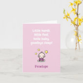 Custom Baby Girl Congratulations Card With Message カード (黄色い花)