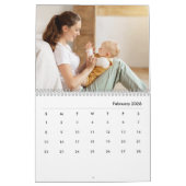 Custom Baby Girl & Family 14 Photo Calendar 2026 カレンダー (2月 2026)