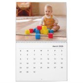 Custom Baby Girl & Family 14 Photo Calendar 2026 カレンダー (3月 2026)