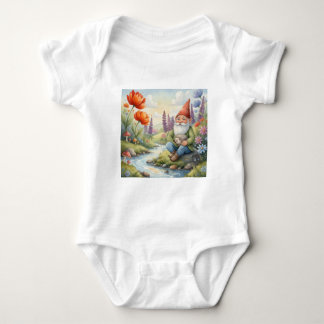 Custom baby gnome hedgehog one piece cotton ベビーボディスーツ