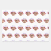 Custom Baby Photo, Baby Photo Face ラッピングペーパーシート (正面)
