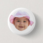 Custom Baby Photo, Baby Photo Face 缶バッジ (正面)