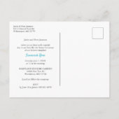 Custom Baby Photo Polka Dots Naming Ceremony 案内ポストカード (裏面)