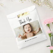 Custom Baby Photo Thank You Favor Bags Modern  フェイバーバッグ (封をした状態)