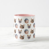 Custom Baby Picture Mug with Repeating Faces  マグカップ (中央)