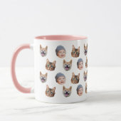 Custom Baby Picture Mug with Repeating Faces  マグカップ (左)