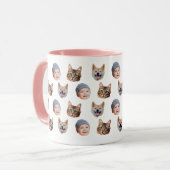 Custom Baby Picture Mug with Repeating Faces  マグカップ (正面左)
