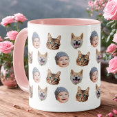 Custom Baby Picture Mug with Repeating Faces マグカップ