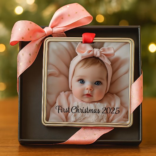 Custom Baby’s First Christmas Ornament メタルオーナメント
