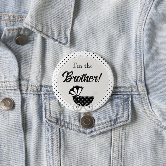 Custom Baby Shower Party I'm the Brother Button 缶バッジ (インサイチュ)