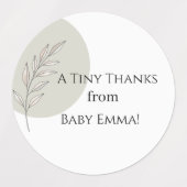 Custom Baby Shower Stickers - Modern Simple Design ラベル (デザイン1)