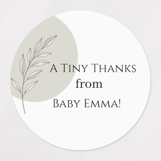 Custom Baby Shower Stickers - Modern Simple Design ラベル (デザイン1)