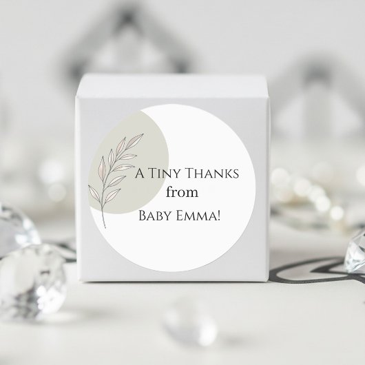 Custom Baby Shower Stickers - Modern Simple Design ラベル