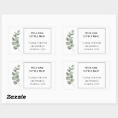Custom Baby Shower Stickers - Modern Simple Design 長方形シール (シート)