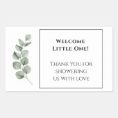 Custom Baby Shower Stickers - Modern Simple Design 長方形シール (正面)