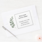 Custom Baby Shower Stickers - Modern Simple Design 長方形シール (封筒)