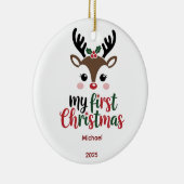 Custom Babys First Christmas Bauble, Baby 2025 セラミックオーナメント (右)