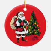 Custom Babys First Christmas Bauble, Baby 2025 セラミックオーナメント (裏面)