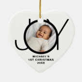 Custom Baby's First Christmas Photo セラミックオーナメント (裏面)