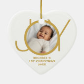Custom Baby's First Christmas Photo  セラミックオーナメント (裏面)