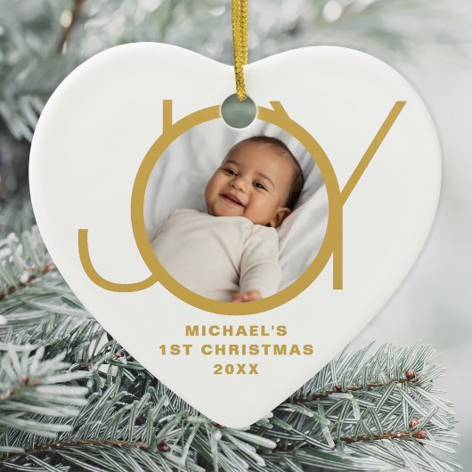 Custom Baby's First Christmas Photo  セラミックオーナメント