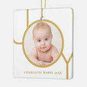 Custom Baby's Photo Christmas Holidays  セラミックオーナメント (左)
