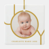 Custom Baby's Photo Christmas Holidays  セラミックオーナメント (裏面)