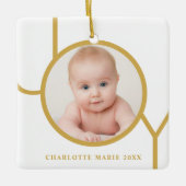 Custom Baby's Photo Christmas Holidays  セラミックオーナメント (正面)