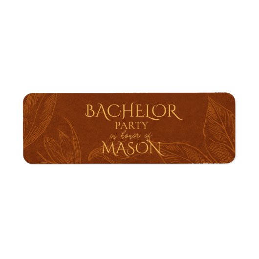 Custom Bachelor Party Cigar Wrap ラベル (正面)