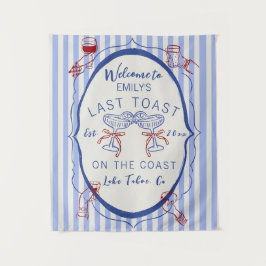 Custom Bachelorette | Last Toast on the Coast タペストリー