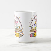 Custom Back to School Teacher Book コーヒーマグカップ (中央)