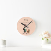 Custom Back to School Wall Clock ラウンド壁時計 (ホーム)