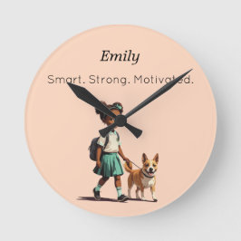 Custom Back to School Wall Clock ラウンド壁時計