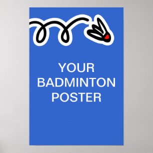 Custom badminton poster print ポスター